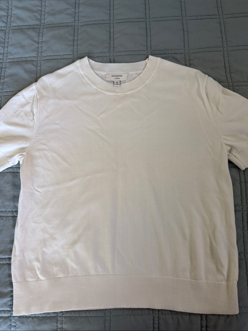 Banana Republic Women's Crewneck Short-Sleeve Top in White